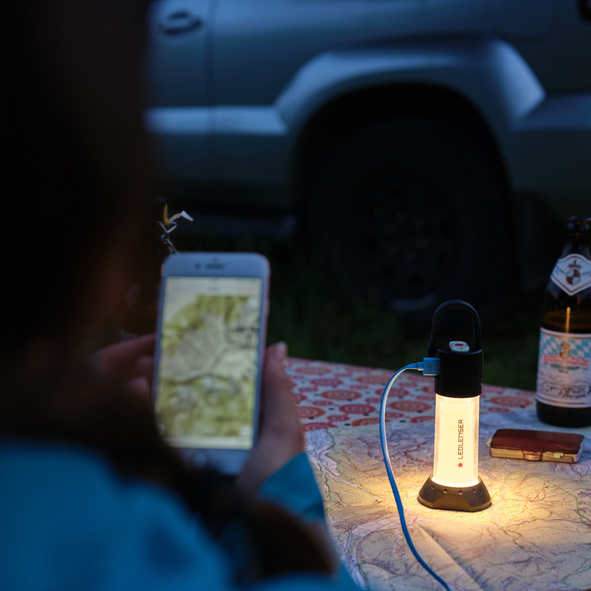 Luce da campeggio, lanterna da campeggio a LED ricaricabile tramite Luce da campeggio, lanterna da campeggio a LED ricaricabile tramite