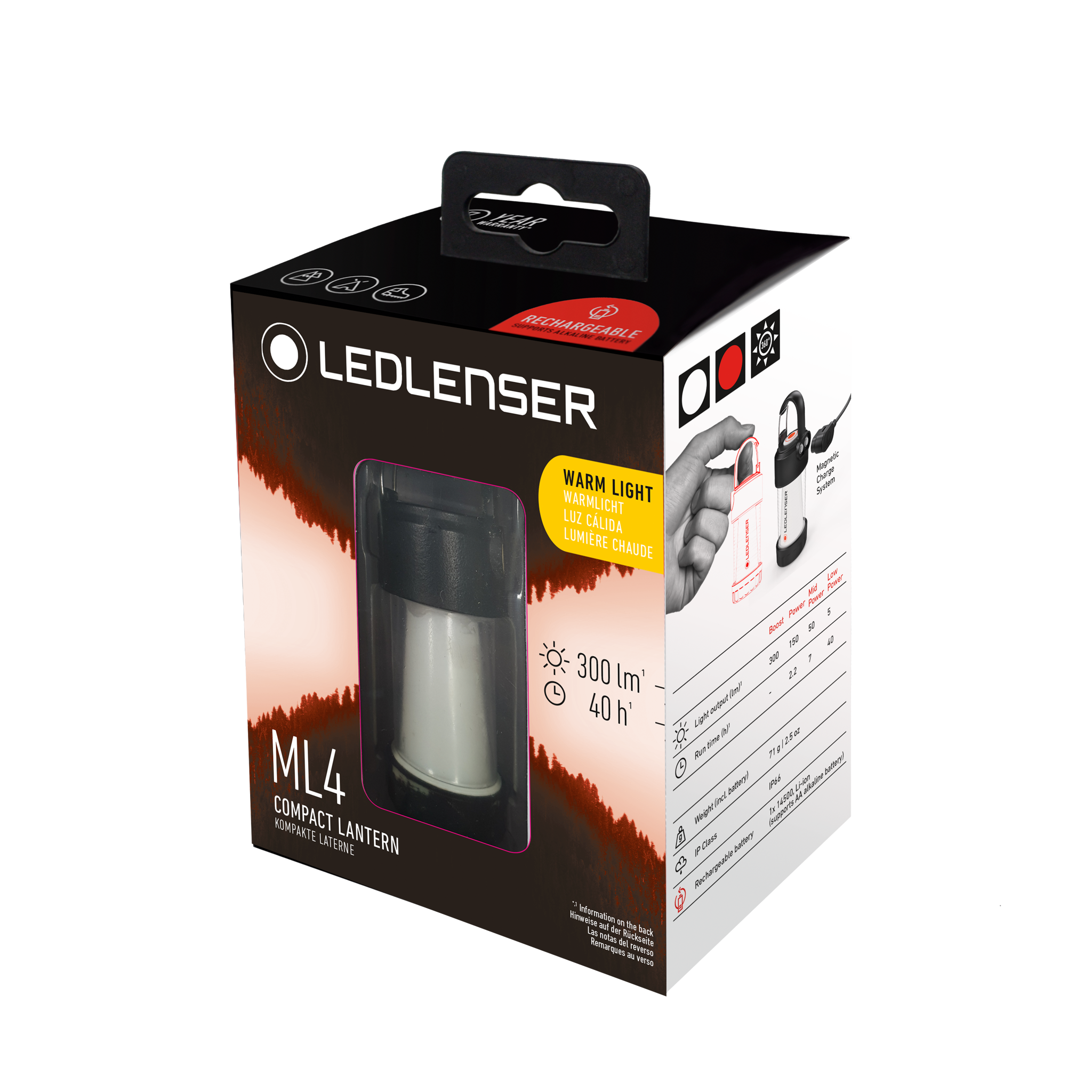 LEDLenser ML4 Warm Light – Compact Rechargeable Lantern LEDLenser ML4 Warm Light – Compact Rechargeable Lantern
