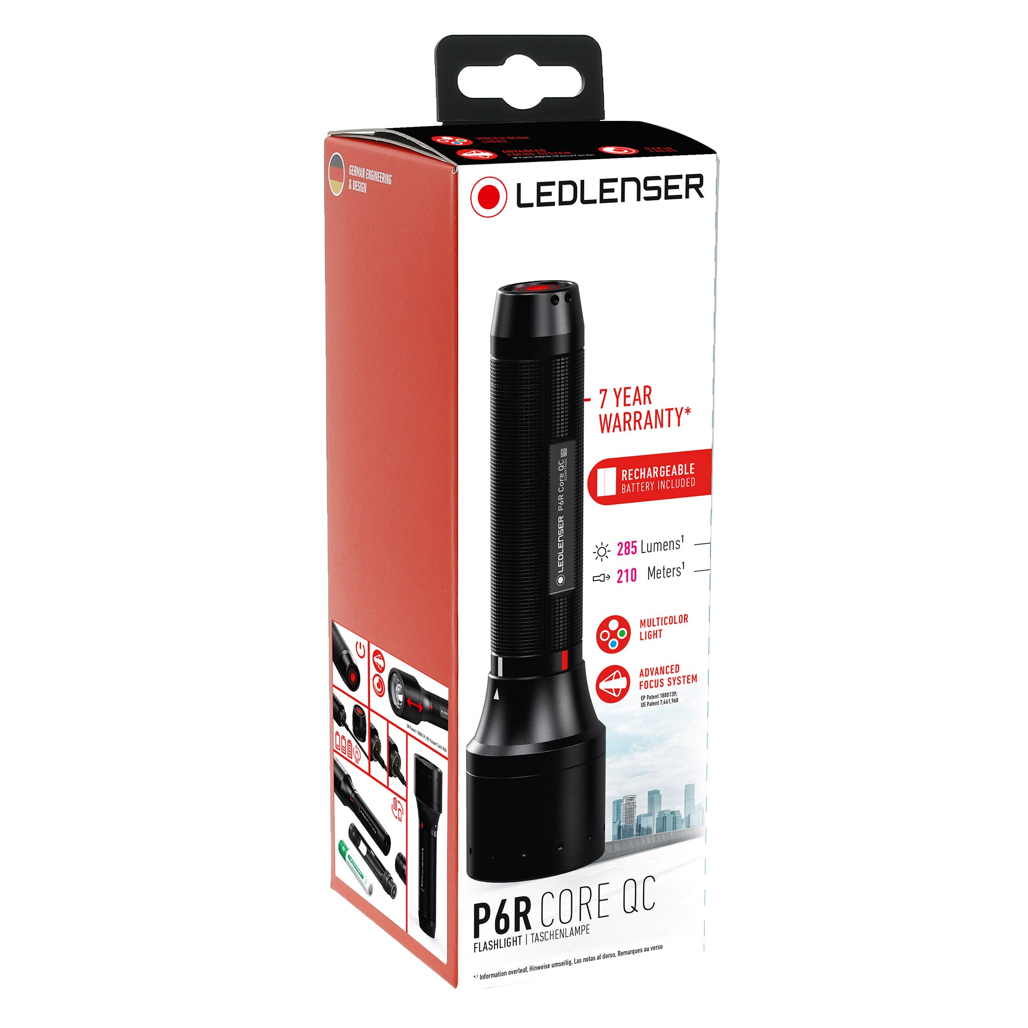 Lampe torche LED - LedLenser® P6R Core QC - 4 couleurs - Rechargeable